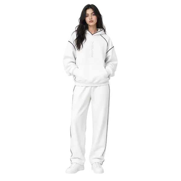 Vantage white essential hoodie kangaroo pocket